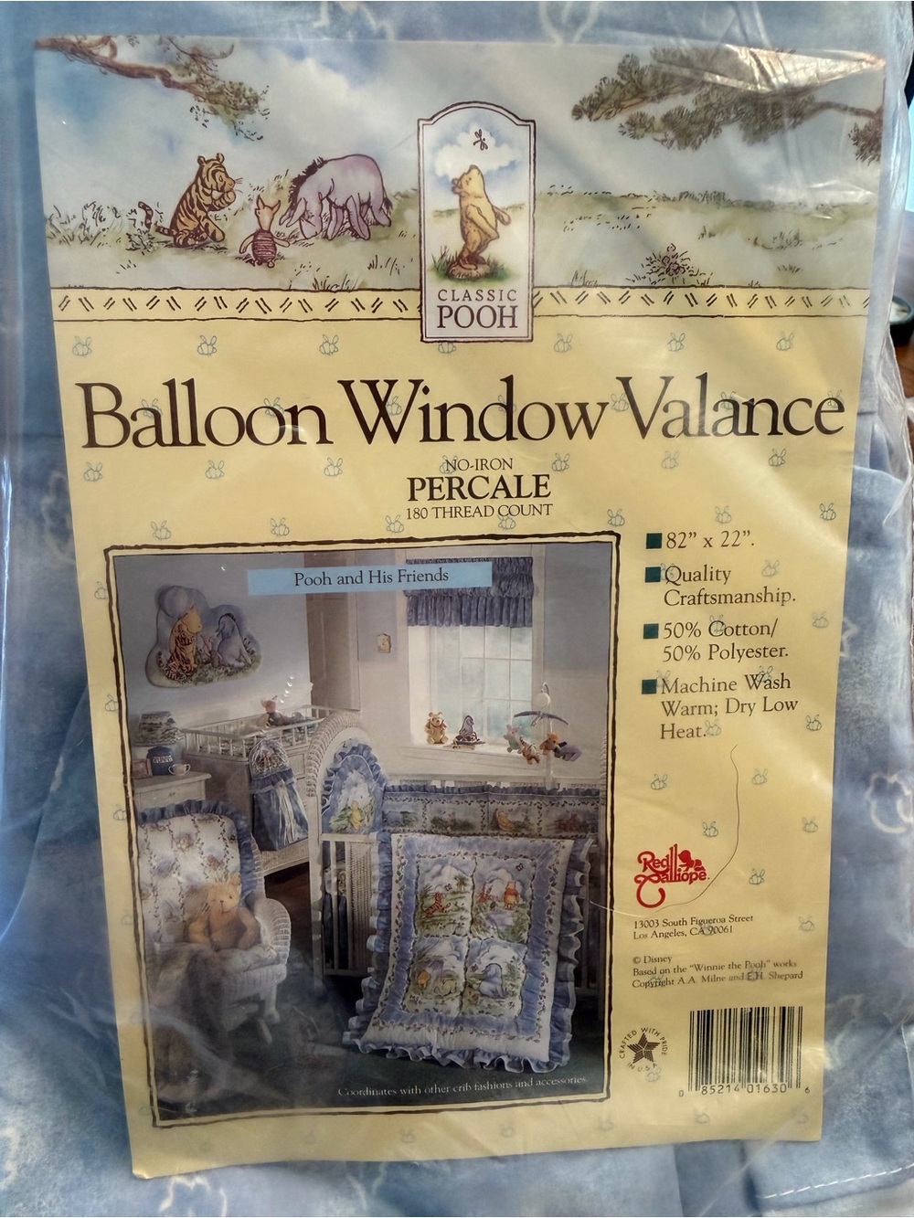 Vintage Classic Pooh Balloon Window Valance 82" x 22" - Unopened